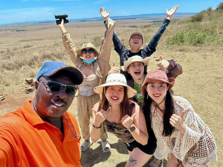 Chinese Travellers In Kenya on a Safari