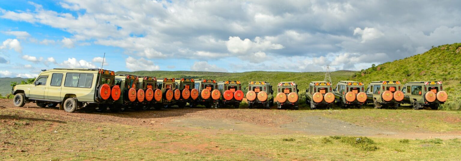 Our fleet of Land Cruiser jeeps. kenya safari vehicles