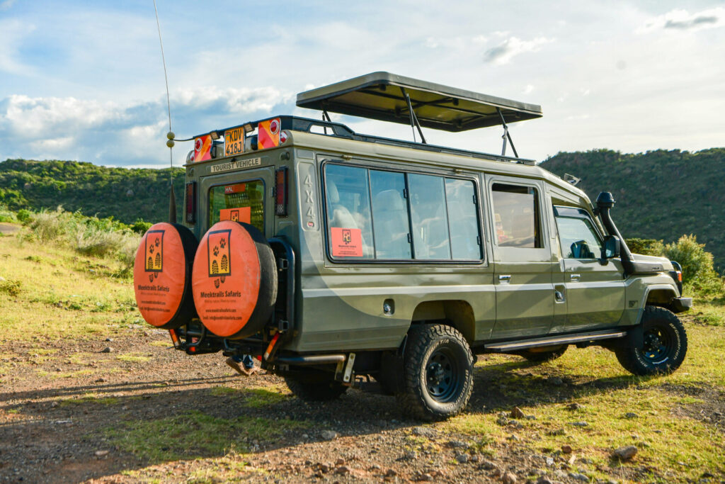 safari jeep with pop-up roof