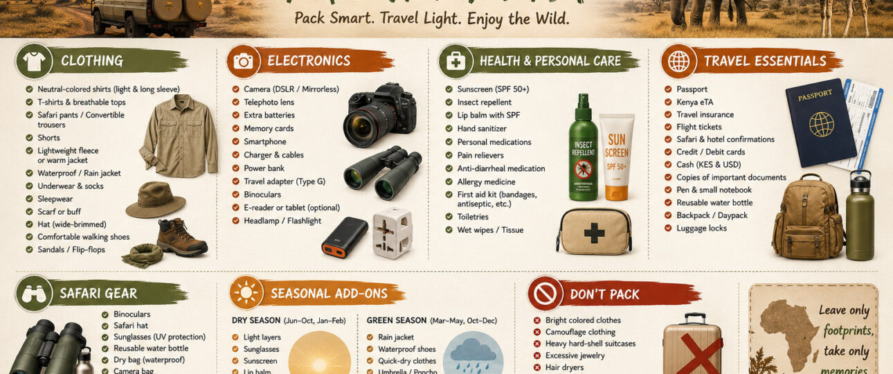 best kenya safari packing list